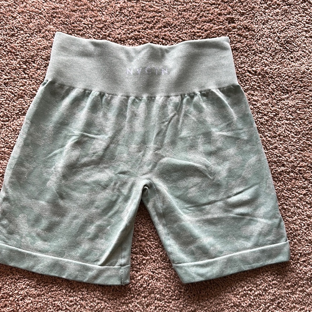 NVGTN green camo biker shorts